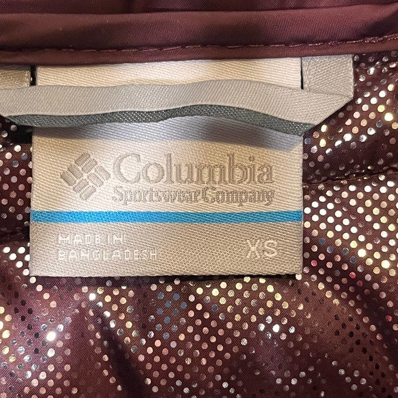 Columbia NEW Burgundy Puffer Jacket Powder Lite Jacket XS NWT - Picture 8 of 10